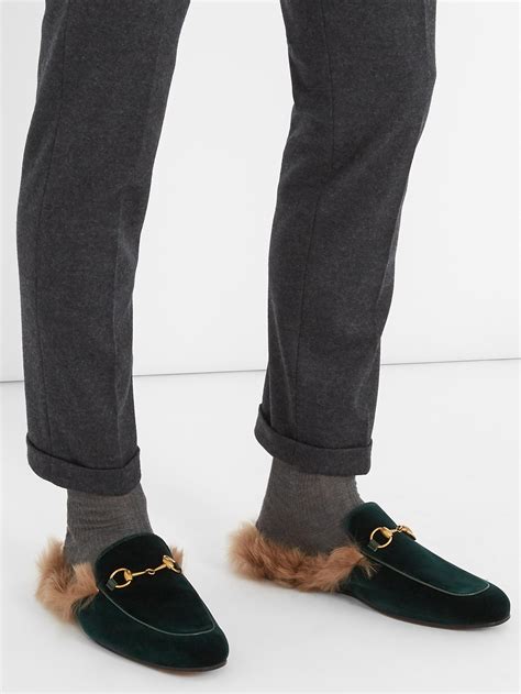 gucci princetown loafers copy|gucci fur lined loafer.